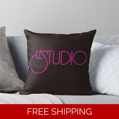 Pillow Case Black Original Hot Pink Logo